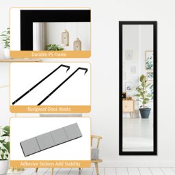 Costway Black Full Length Mirror 33 x 119cm - Size: 119.4 x 43.2 x 7.62cm - Wilko - thumbnail 6