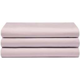 Serene Super King Powder Pink Flat Bed Sheet - Wilko