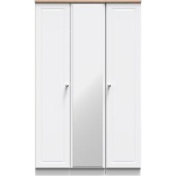 Crowndale Norfolk 3 Door White Ash and Bardolino Oak Mirror Wardrobe - Wilko - thumbnail 3
