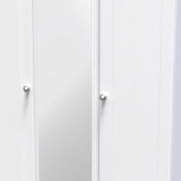 Crowndale Norfolk 3 Door White Ash and Bardolino Oak Mirror Wardrobe - Wilko - thumbnail 6