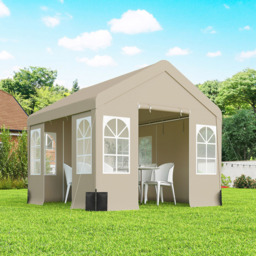 Outsunny 3 x 3m Beige Cathedral Style Gazebo with Sidewalls - Wilko - thumbnail 4