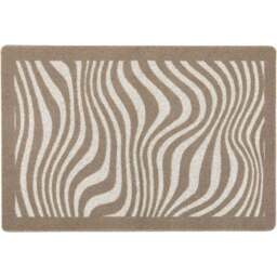 My Mat Sculptured Patterned Waves Non Slip Mat 100 x 150cm - Size: 100 x 150 x 2cm - Brown - Wilko - thumbnail 1