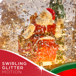 The Christmas Workshop LED Santa on Train Snow Globe - Size: 19.5 x 21.2 x 10.5cm - Red - Wilko - thumbnail 7