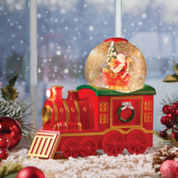 The Christmas Workshop LED Santa on Train Snow Globe - Size: 19.5 x 21.2 x 10.5cm - Red - Wilko - thumbnail 3