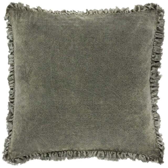 Yard Bertie Moss Cotton Velvet Cushion - Size: 45 x 45cm - Multi - Yard Living - Wilko - image 1