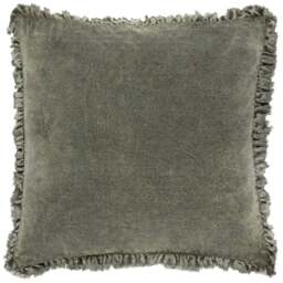 Yard Bertie Moss Cotton Velvet Cushion - Size: 45 x 45cm - Multi - Yard Living - Wilko