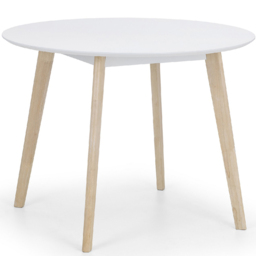 Julian Bowen Casa 4 Seater Round Dining Table White and Oak - Wilko - thumbnail 3