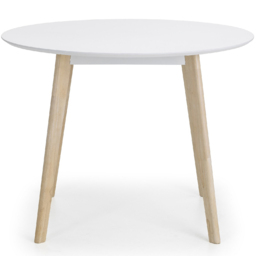 Julian Bowen Casa 4 Seater Round Dining Table White and Oak - Wilko - thumbnail 4