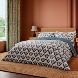 Scion Tulip Trellis Super King Size Navy Duvet Set - Wilko - thumbnail 1