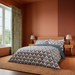 Scion Tulip Trellis Super King Size Navy Duvet Set - Wilko - thumbnail 7