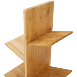 H&O Direct 7 Shelf Wooden Tree Bookshelf - Size: 120 x 60 x 27cm - Cream - Wilko - thumbnail 5