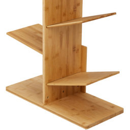 H&O Direct 7 Shelf Wooden Tree Bookshelf - Size: 120 x 60 x 27cm - Cream - Wilko - thumbnail 4