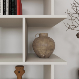 FWStyle Tapi 5 Tier Sandstone Bookcase - Size: 158.8 x 61.8 x 29cm - Cream - Wilko - thumbnail 7