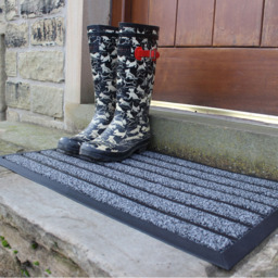 JVL Dirt Stopper Pro Grey Scraper Door Mat 45 x 75cm - JVL Homewares - Wilko - thumbnail 3