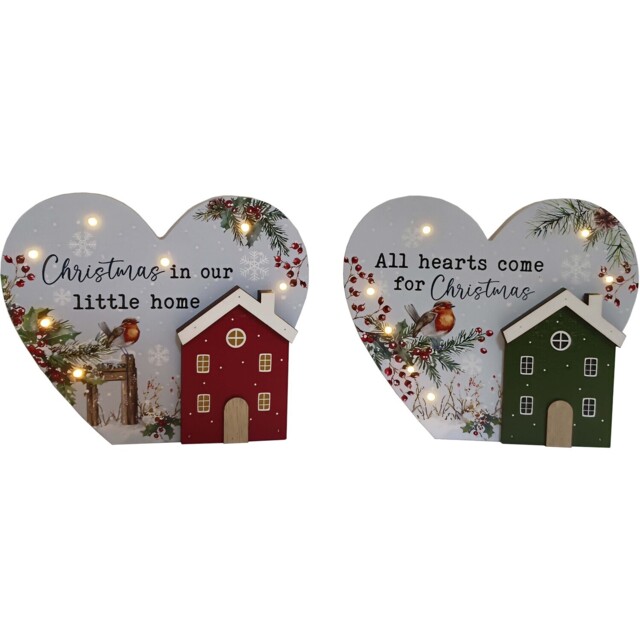Christmas Sentimental LED Plaque Multicolour - Sleigh Bells Ring - Wilko - image 1