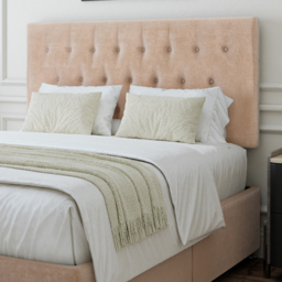 Bedmaster Small Double Mink Naples Linen Divan Base with Lona Headboard - Brown - Wilko - thumbnail 3