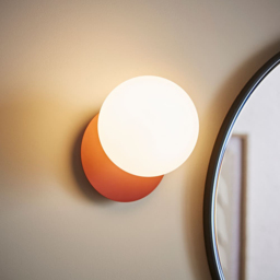 ValueLights Darla Rust Frosted Globe Bathroom Wall Lights and Bulbs 2 Pack - Size: 15 x 12 x 15cm - Orange - Wilko - thumbnail 7