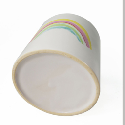 Leaf Artificial Ceramic Rainbow Multicolour Planter 12cm - Size: 12 x 12 x 12cm - Pink - Wilko - thumbnail 5