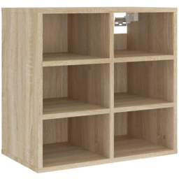 vidaXL 6 Shelf Sonoma Oak Shoe Cabinet - Size: 50 x 52.5 x 30cm - Brown - Wilko - thumbnail 6