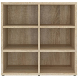 vidaXL 6 Shelf Sonoma Oak Shoe Cabinet - Size: 50 x 52.5 x 30cm - Brown - Wilko - thumbnail 5