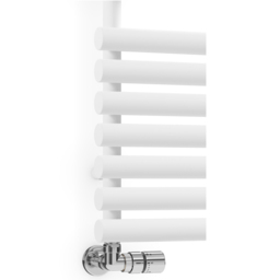 Terma Rolo Towel 2002BTU White Heated Towel Rail 590 x 900mm - Size: 59 x 90 x 12.7cm - Wilko - thumbnail 4