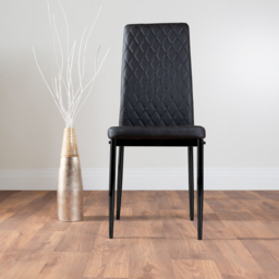 Furniturebox Arona Valera Concrete Effect 6 Seater Round Dining Set Grey and Black - Wilko - thumbnail 4