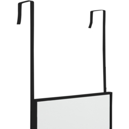 Living and Home Black Frame Over Door Full Length Mirror 28 x 78cm - Size: 78 x 28cm - Wilko - thumbnail 4