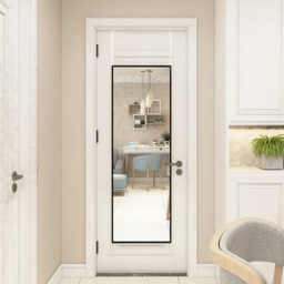 Living and Home Black Frame Over Door Full Length Mirror 28 x 78cm - Size: 78 x 28cm - Wilko - thumbnail 7