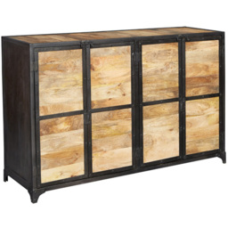 Brooklyn Akos 4 Door Wooden Sideboard - Brown - Wilko - thumbnail 3