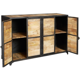Brooklyn Akos 4 Door Wooden Sideboard - Brown - Wilko - thumbnail 4