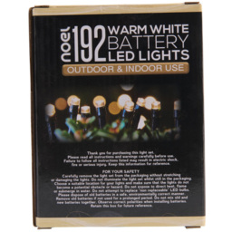 noel 192 Warm White LED Battery Operated Outdoor Lights - Wilko - thumbnail 3