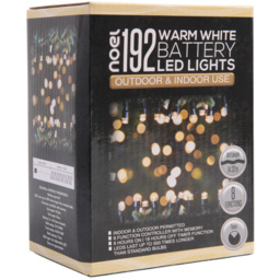 noel 192 Warm White LED Battery Operated Outdoor Lights - Wilko - thumbnail 4