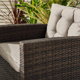 Furniturebox Sierra Rattan 9 Seater Garden Dining Set Brown - Wilko - thumbnail 4