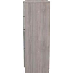 Crowndale Milan 4 Drawer Grey Gloss and Grey Oak Deep Chest of Drawers Ready Assembled - Grey Gloss & Grey Oak - Wilko - thumbnail 4