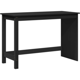 vidaXL Minimalist Compact Pine Wood Desk Black - Size: 75 x 112 x 50cm - Wilko - thumbnail 3
