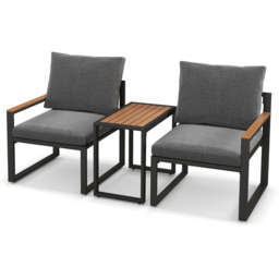 Costway 2 Seater Grey Patio Furniture Set with Cushions - Wilko - thumbnail 3