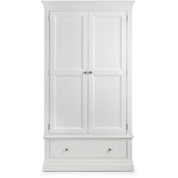 Julian Bowen Clermont 2 Door Single Drawer Surf White Wardrobe - Size: 2 Door, Single Drawer - Wilko - thumbnail 5