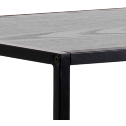 Florence Seaford Black Ash Top Metal Bar Table - Size: 105 x 120 x 60cm - Wilko - thumbnail 7