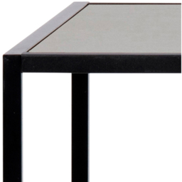 Florence Seaford Black Ash Top Metal Bar Table - Size: 105 x 120 x 60cm - Wilko - thumbnail 6