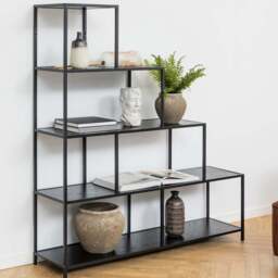 Florence Seaford 4 Shelf Black Bookcase - Furniture To Go - Wilko