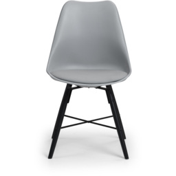 Julian Bowen Kari Set of 2 Grey and Black Dining Chair - Wilko - thumbnail 5