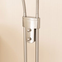 ValueLights Beata 2 Way Brushed Silver Dimmable LED Floor Lamp - Wilko - thumbnail 6