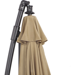 Outsunny Beige Crank Handle Cantilever Shanghai Parasol with Cross Base 3m - Cream - Wilko - thumbnail 4