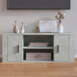 vidaXL 2 Door 2 Shelf Concrete Grey TV Cabinet - Size: 40 x 100 x 35cm - Wilko