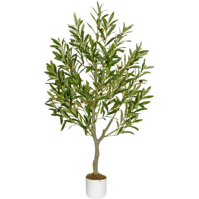 Olive Tree Indoor Artificial Plant 100cm - Size: 100 x 30 x 30cm - Green - MCC - Wilko - image 1