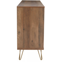 Interiors by Premier Flori 2 Door 3 Drawer Wood Veneer Sideboard - Size: 150 x 39 x 81cm - Brown - Wilko - thumbnail 6
