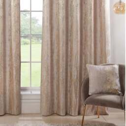 Divante Agadir Champagne Jacquard Eyelet Curtains 229 x 229cm - Size: W 228 x D 228cm - Wilko - thumbnail 6