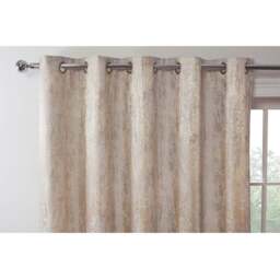 Divante Agadir Champagne Jacquard Eyelet Curtains 229 x 229cm - Size: W 228 x D 228cm - Wilko - thumbnail 4
