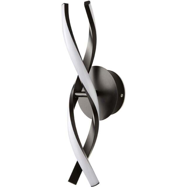 ValueLights Infinity Black Double Twist Integrated LED Wall Light - Size: 40 x 10.2 x 11cm - Wilko - image 1