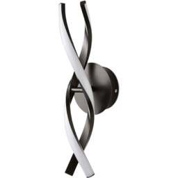 ValueLights Infinity Black Double Twist Integrated LED Wall Light - Size: 40 x 10.2 x 11cm - Wilko - thumbnail 1